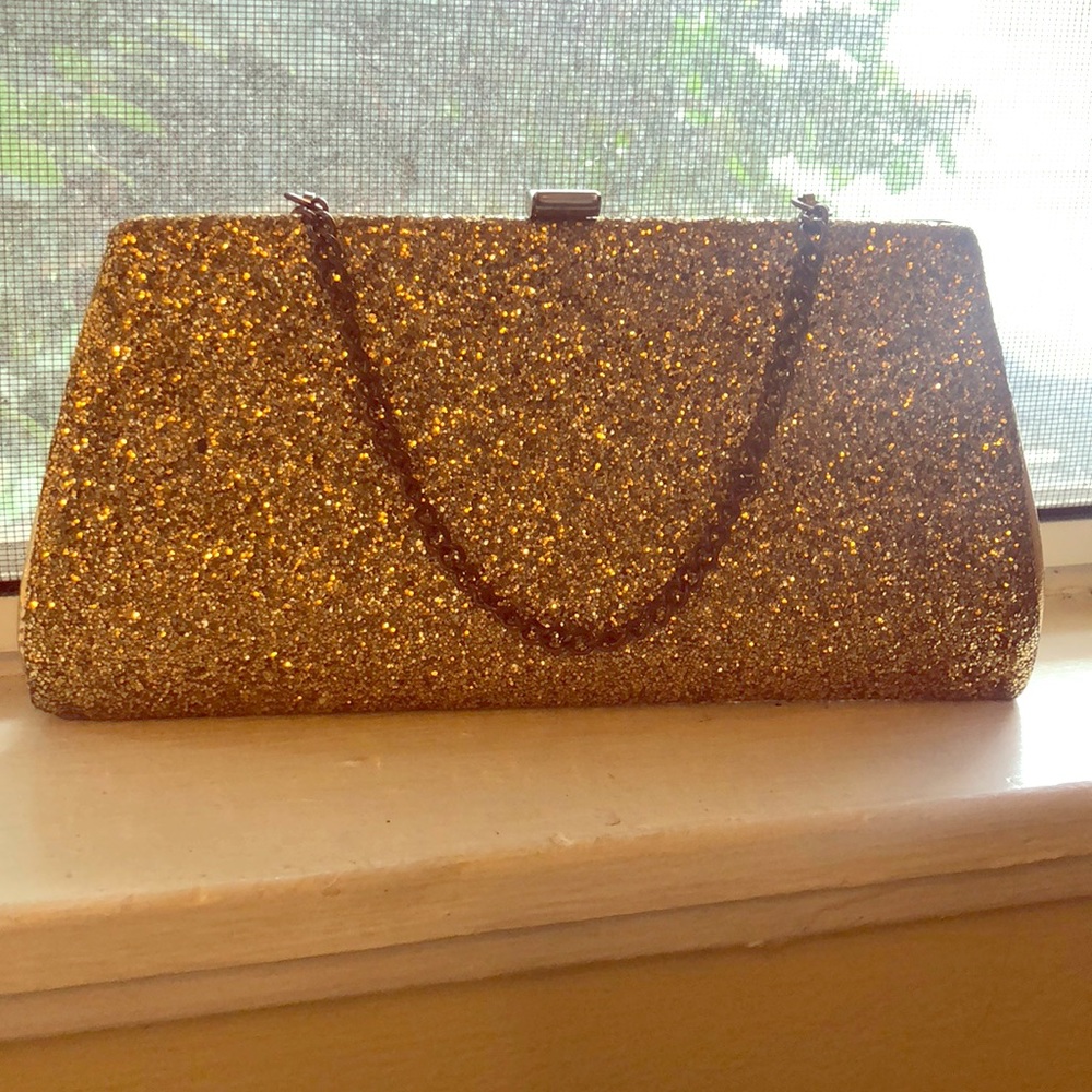Vintage Glittery Gold Clutch